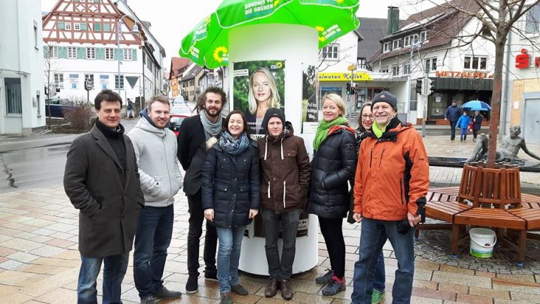 Wahlkampf auf dem Ehninger Marktplatz zur Landtagswahl 2016